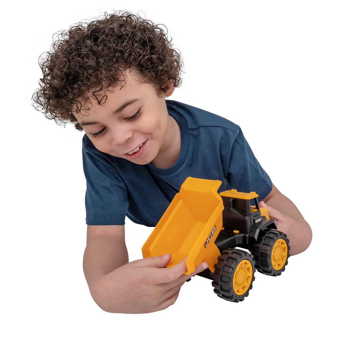 JCB 10&quot; Chunky Wheel Dump Truck Playset | Includes Dump Truck, Hard Hat &amp; Sand Pit Toy