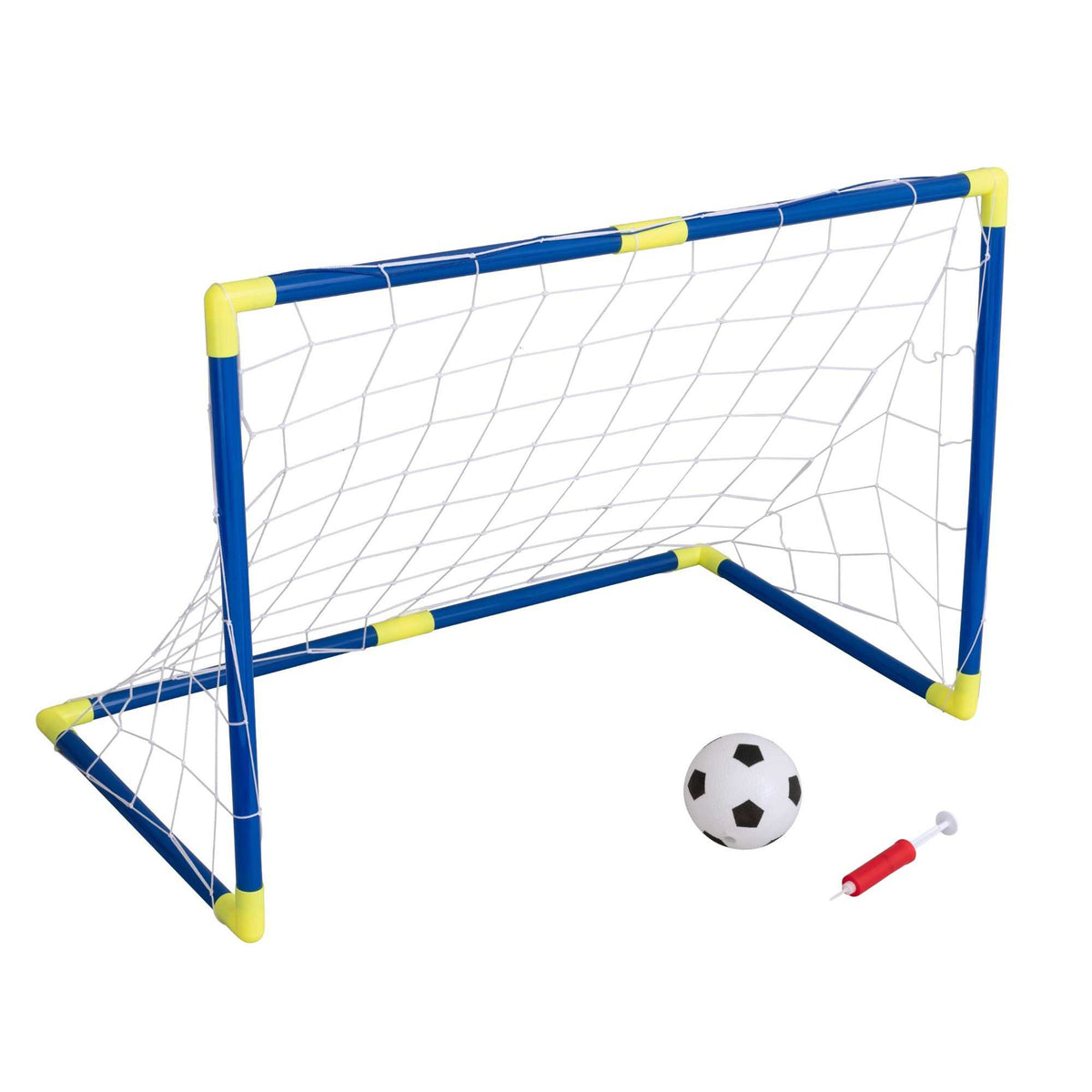 Foam Footballs | Pack of 3 + Fun Sport 90CM Football Net Set Bundle