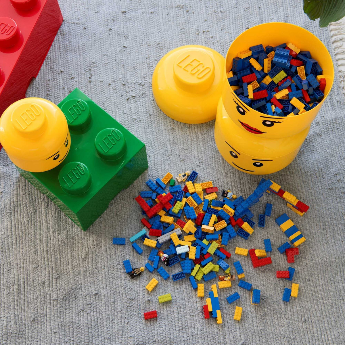 Large LEGO Storage Head - Girl Building Toys