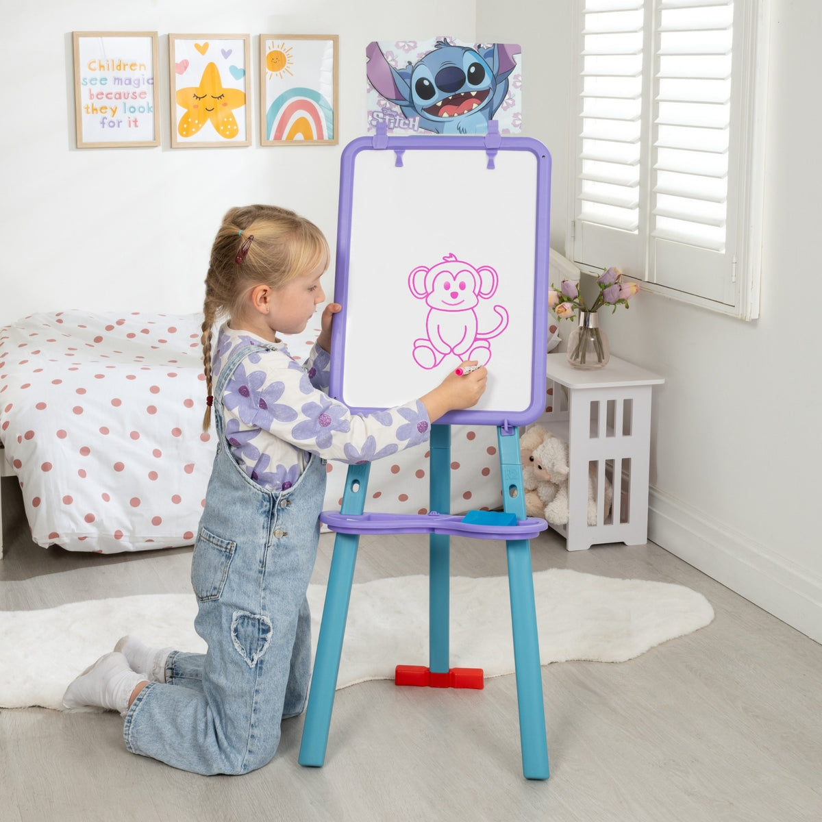 Disney Stitch Double Sided Floor Standing Easel & Accessories