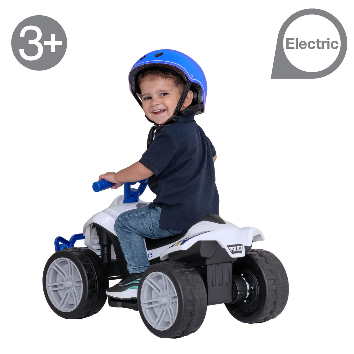 Evo 6V Kids Electric Ride On | Police Quad Bike