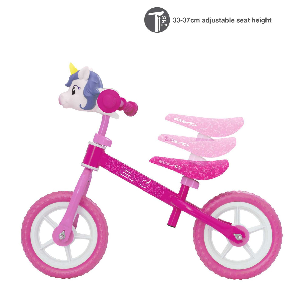 Child riding the EVO Balance Bike outdoors, showcasing the lightweight and durable design perfect for young learners to develop their balance and coordination skills