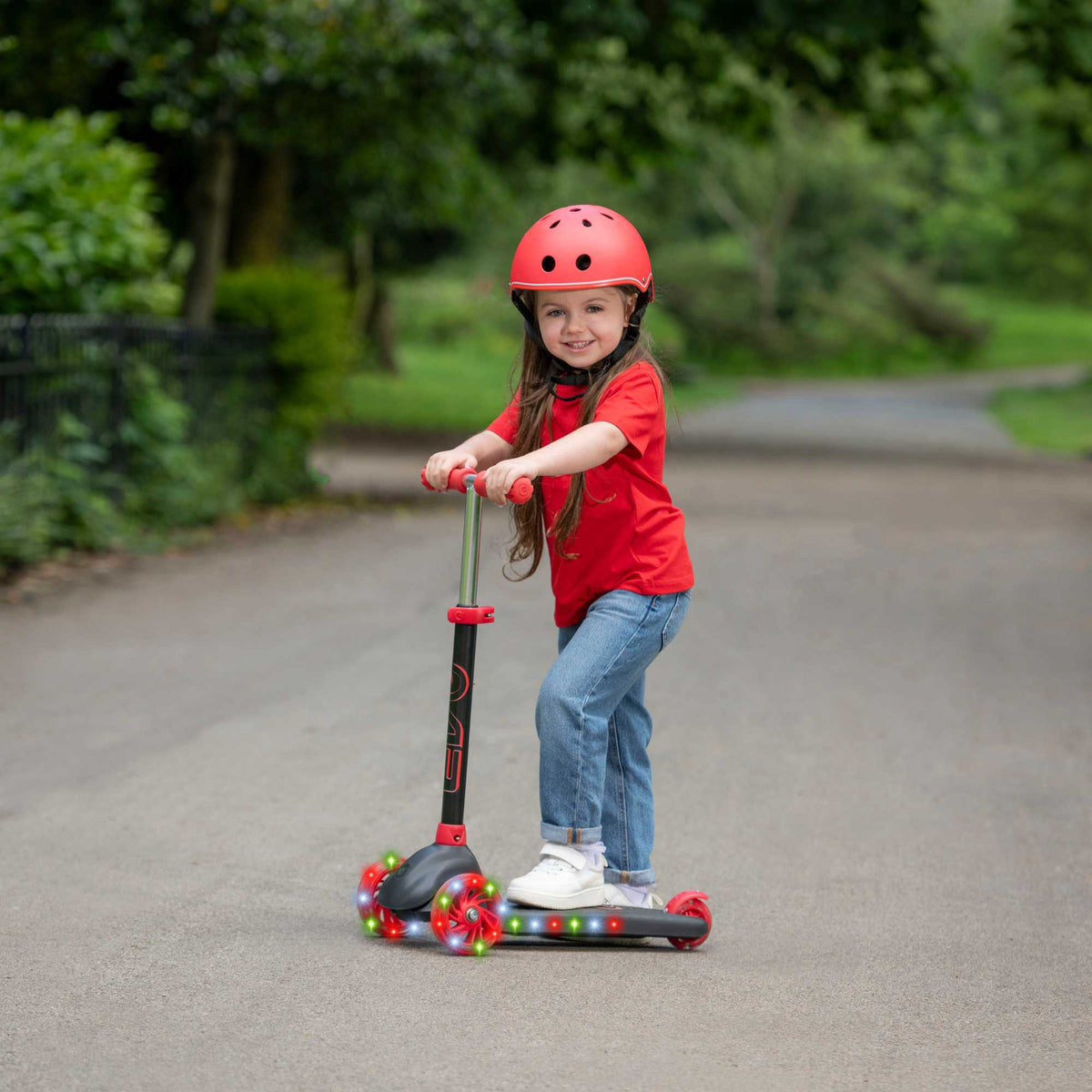 EVO Eclipse Light Up Scooter - Red