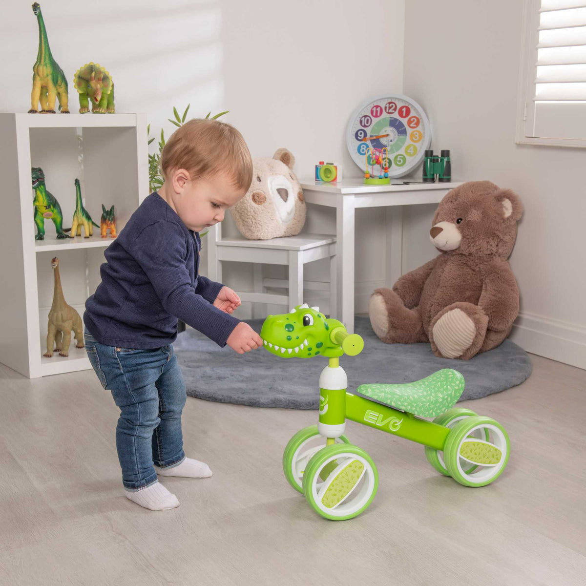 EVO Bobble Head Training Bike - Dinosaur Bobble Bike