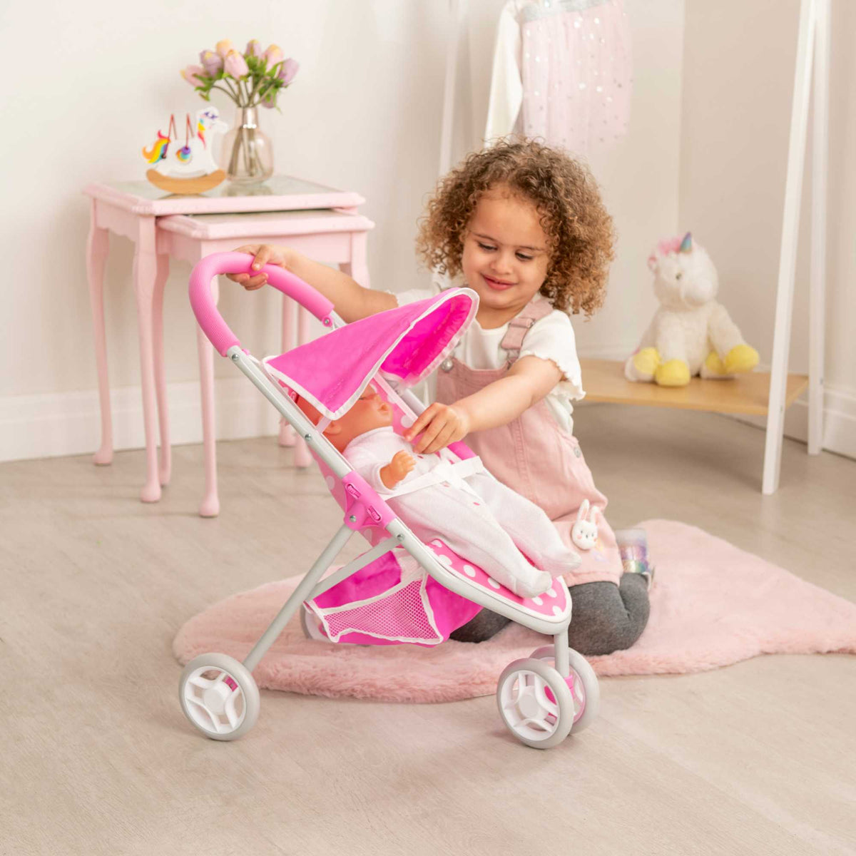 Dolly Tots Jogger Dolls Pram - Sporty and Functional Toy Pram for Dolls, Ideal for Active Play