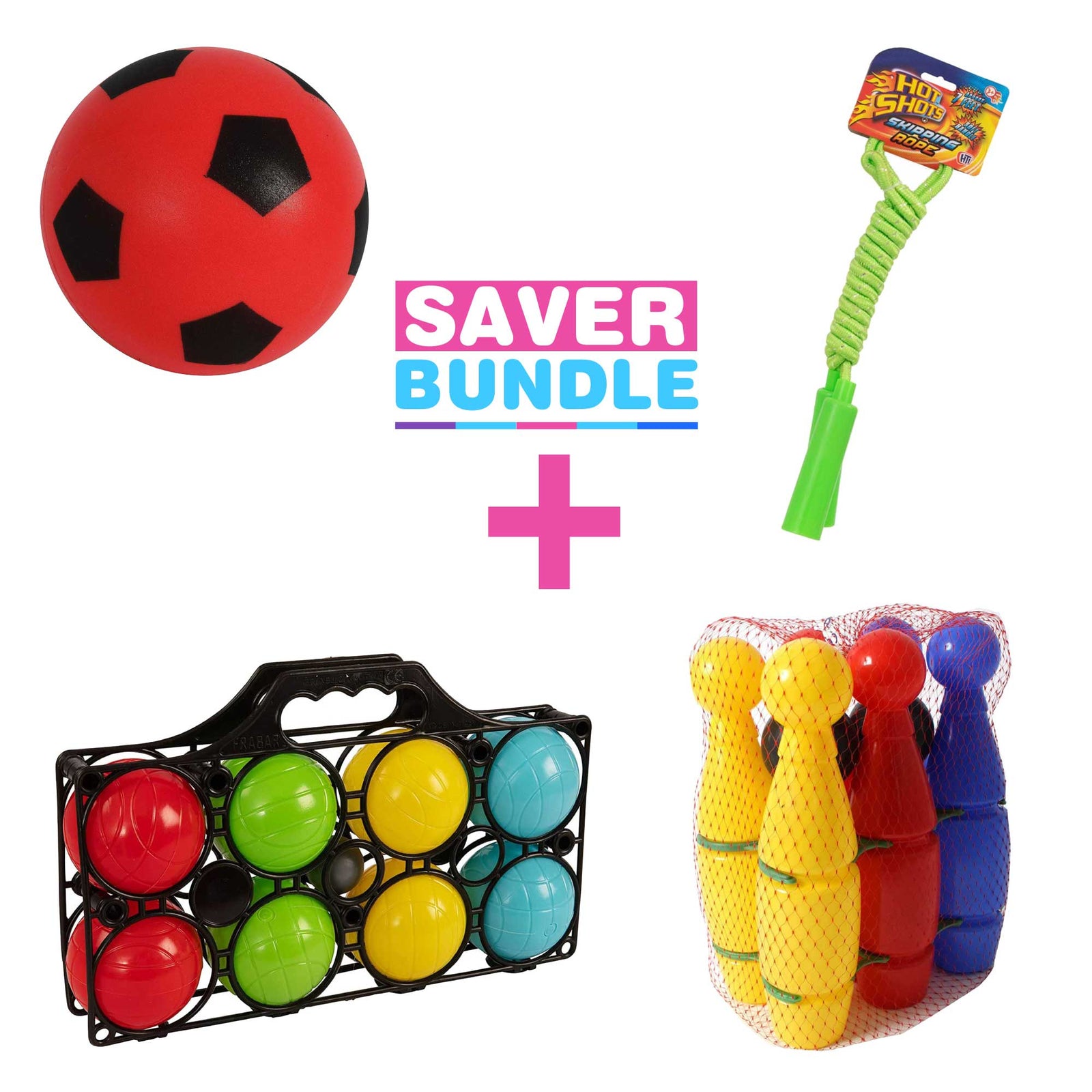 4 Item Sports Toy Bundle