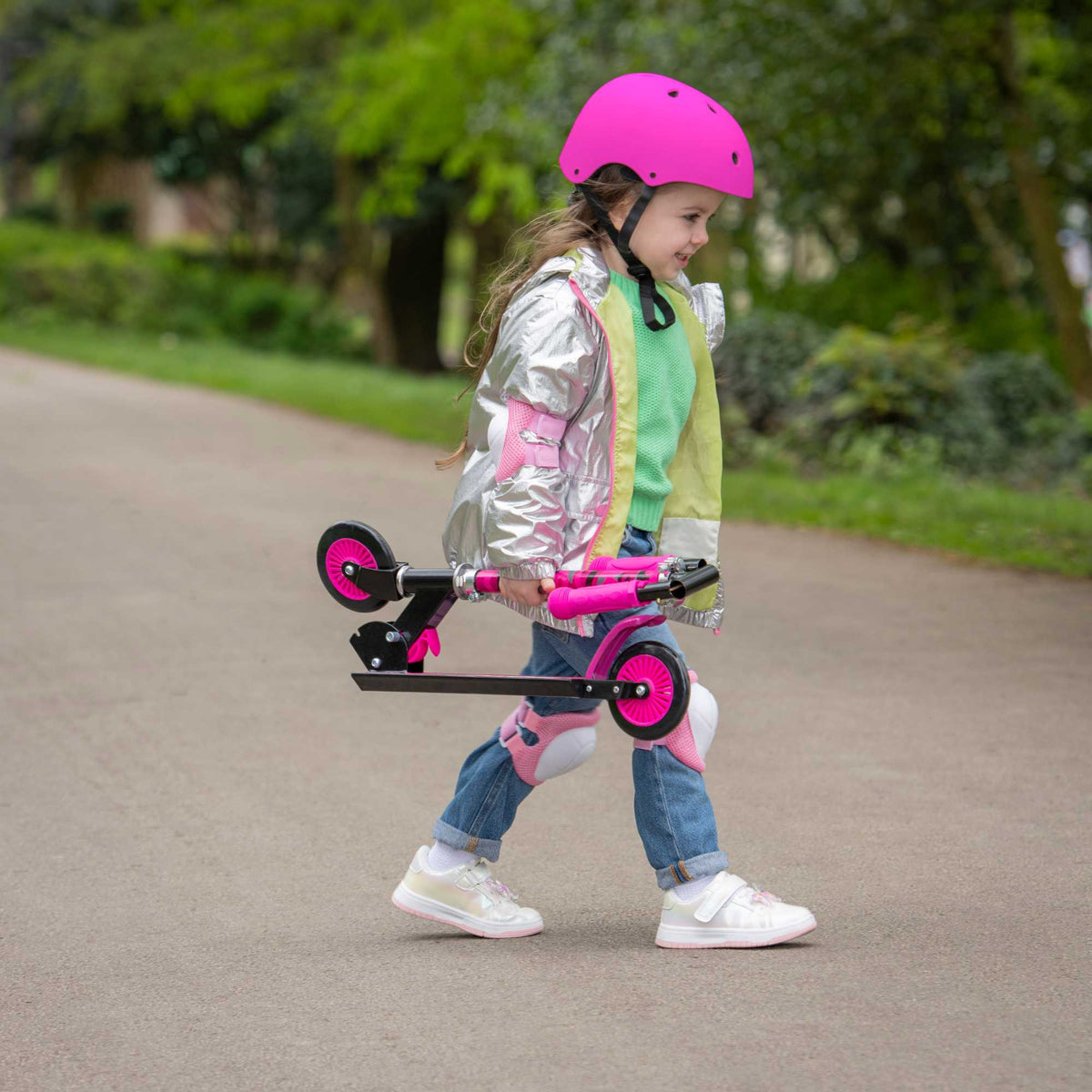 Inline Scooter, Childrens Scooter, Two-Wheeled Scooter, Light-Up Scooter, Kids Scooter