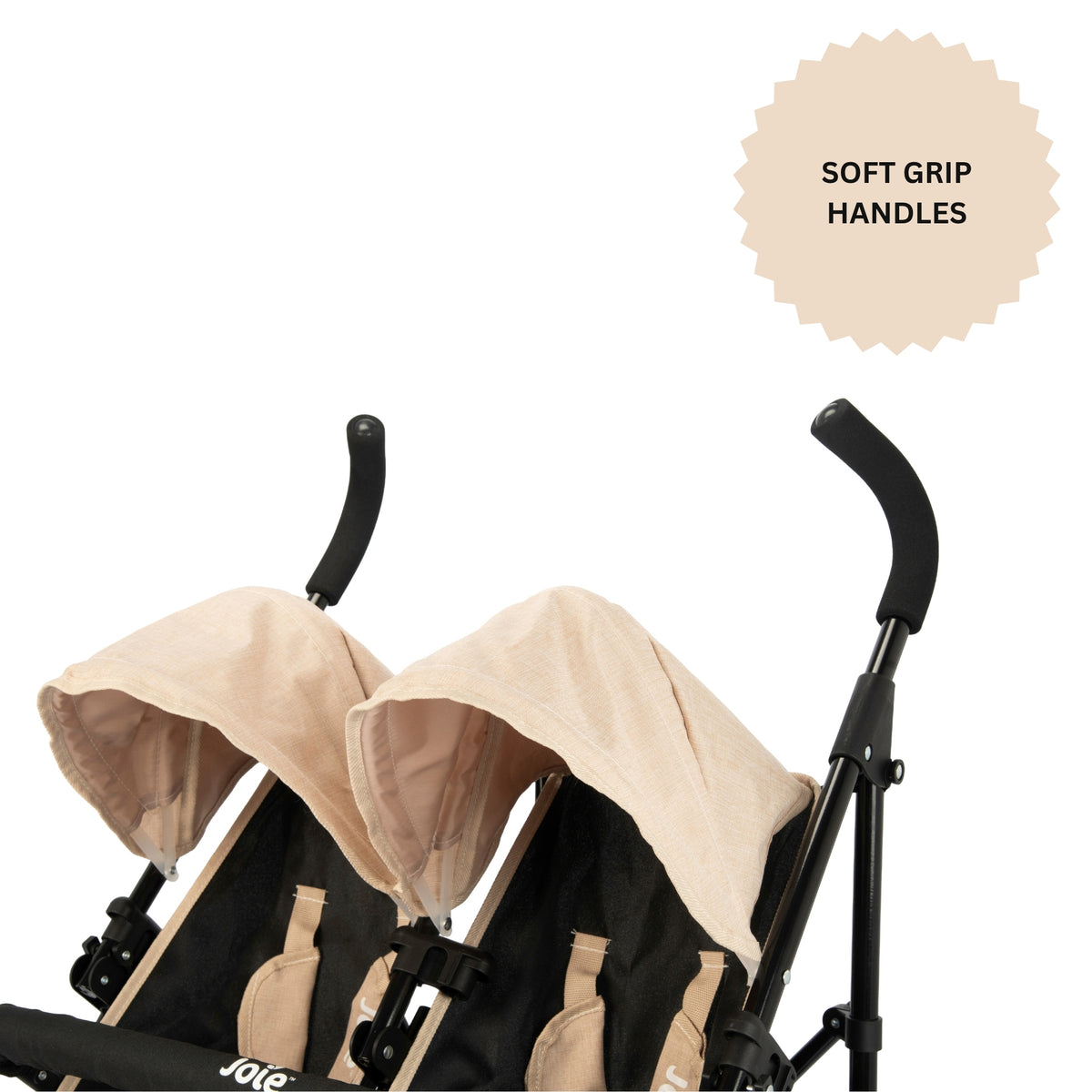 Joie Aire Twin Dolls Stroller - Stone &amp; Black Pushchairs
