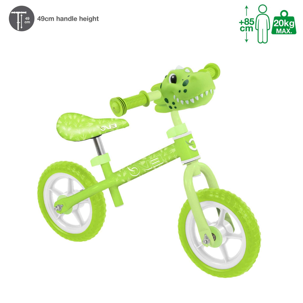 Child riding the EVO Balance Bike outdoors, showcasing the lightweight and durable design perfect for young learners to develop their balance and coordination skills