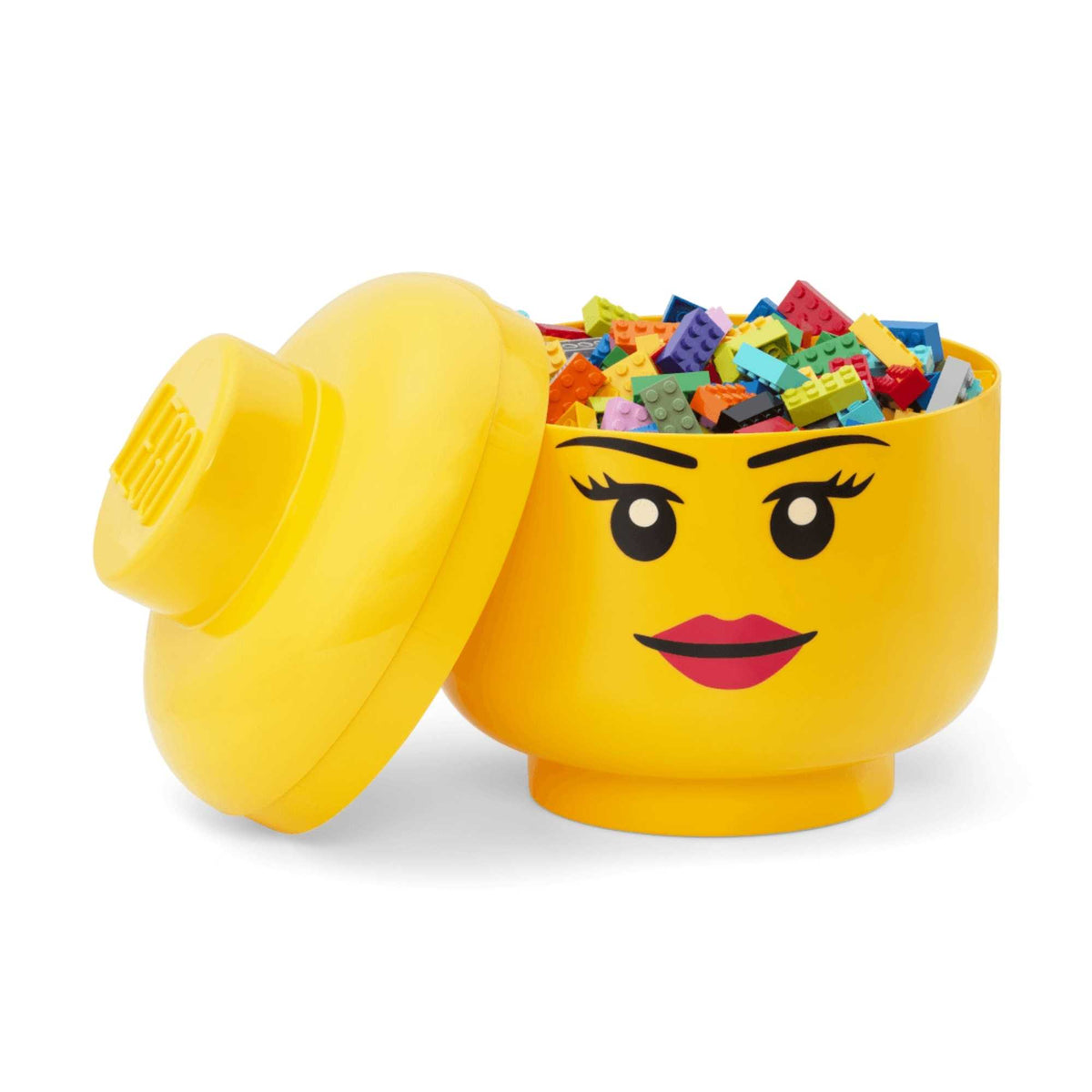 Large LEGO Storage Head - Girl Building Toys