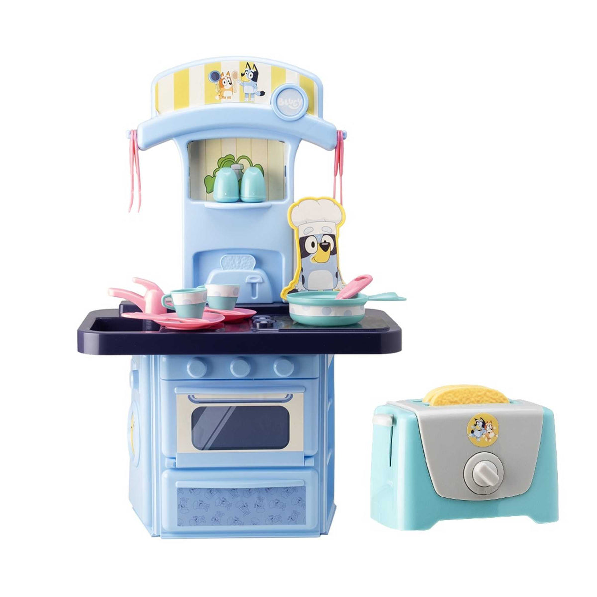 Bluey Mini Kitchen With Toaster / Features 17 Accessories Kitchens &amp; Household