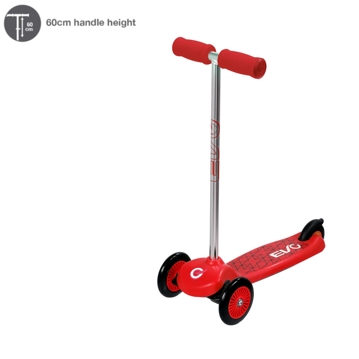 EVO Move N Groove 3 Wheel Scooters - Red