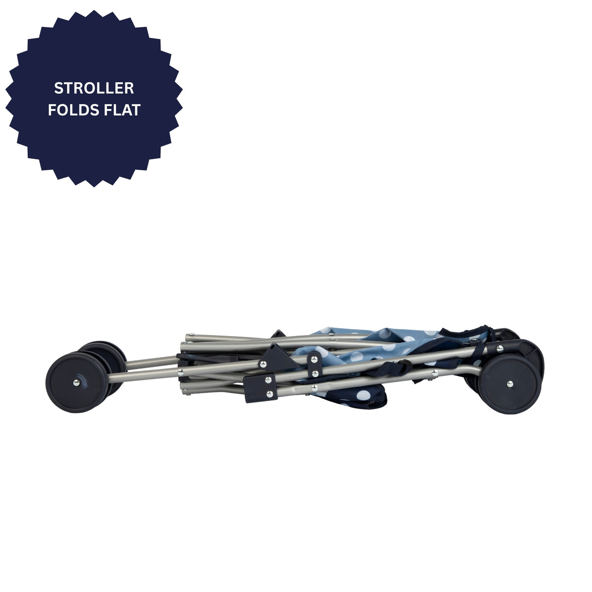 Dolly Tots Twin Dolls Stroller - Navy