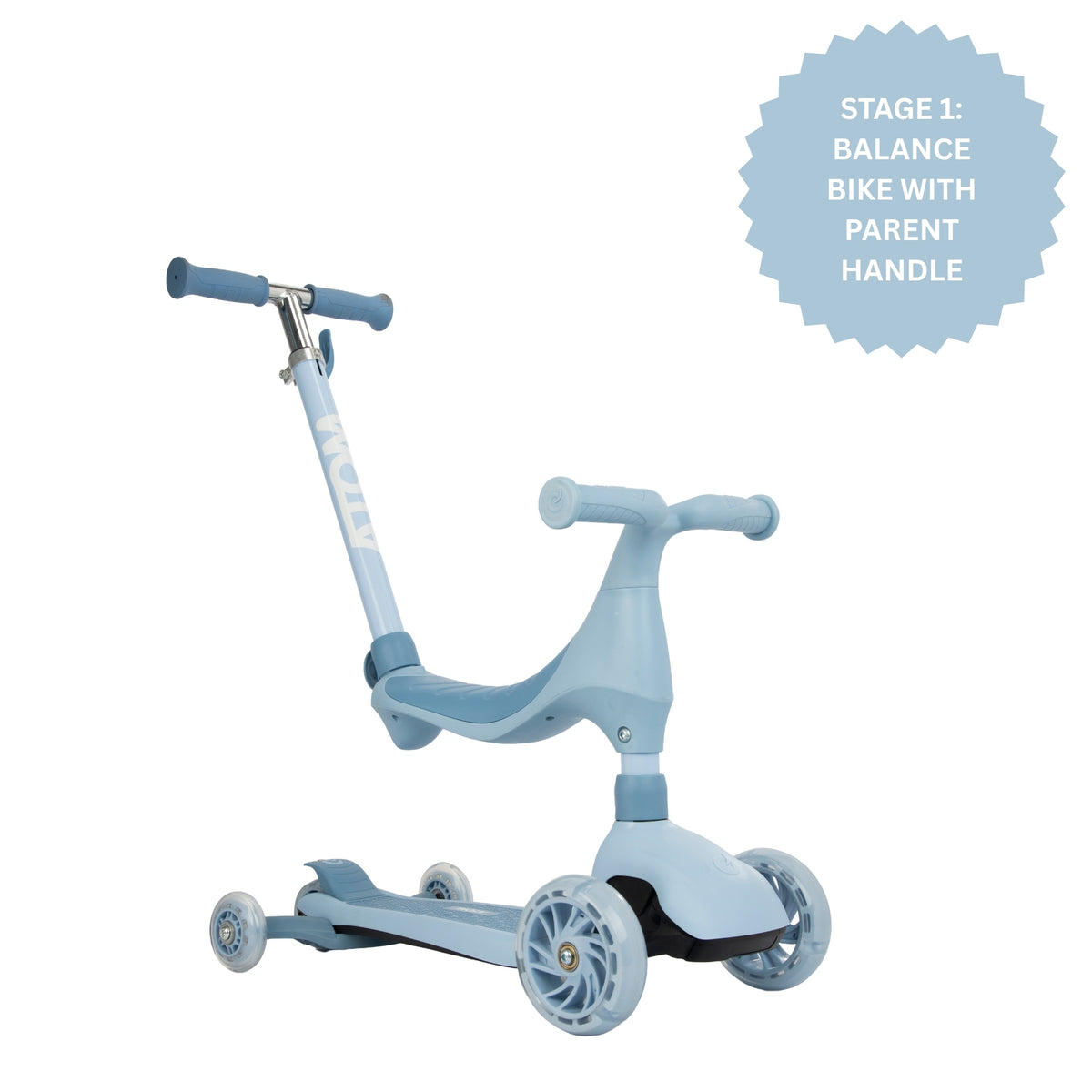 ATOM 4-in-1 Evolve Children Scooter Ride-On - Blue Scooters