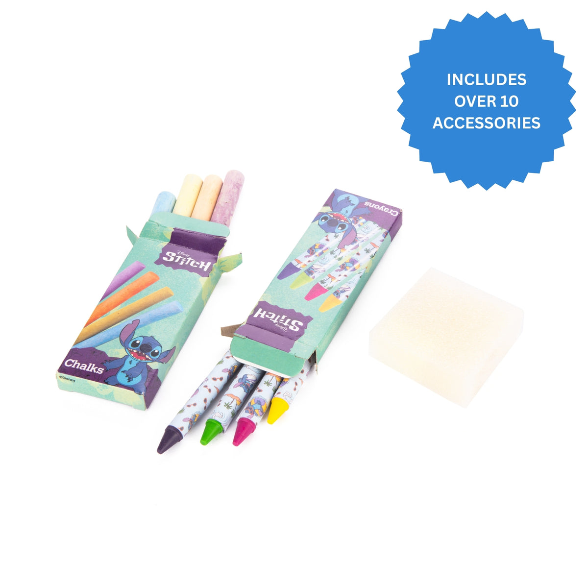 Disney Stitch Art Easel - Chalkboard, Crayons & Chalks Included