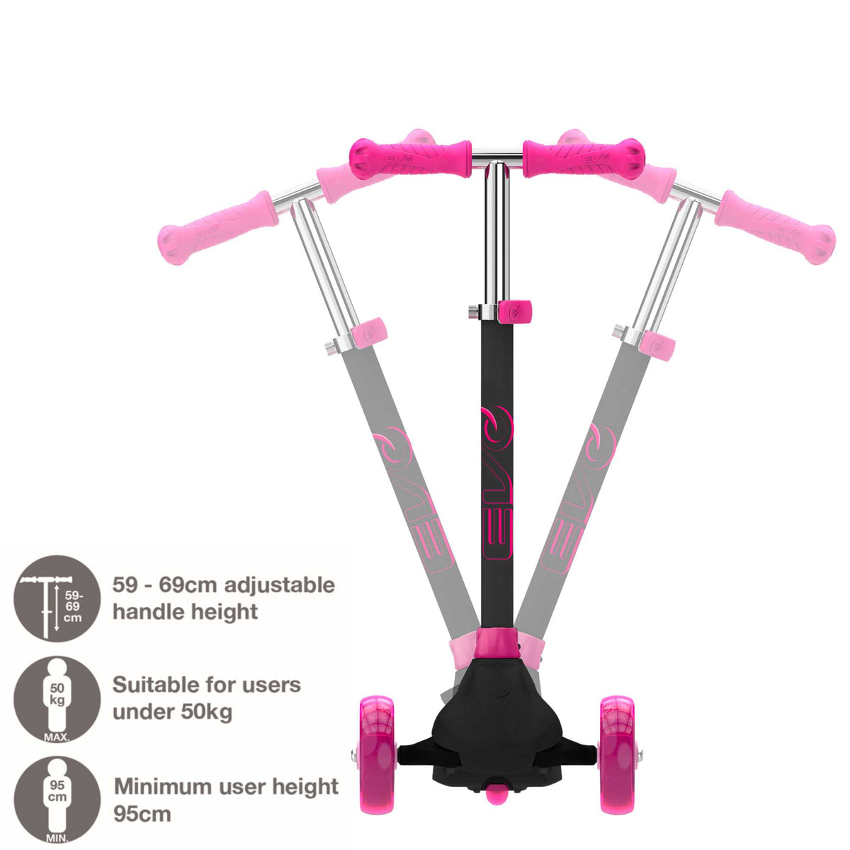 EVO Eclipse Light Up Scooter - Pink Scooters