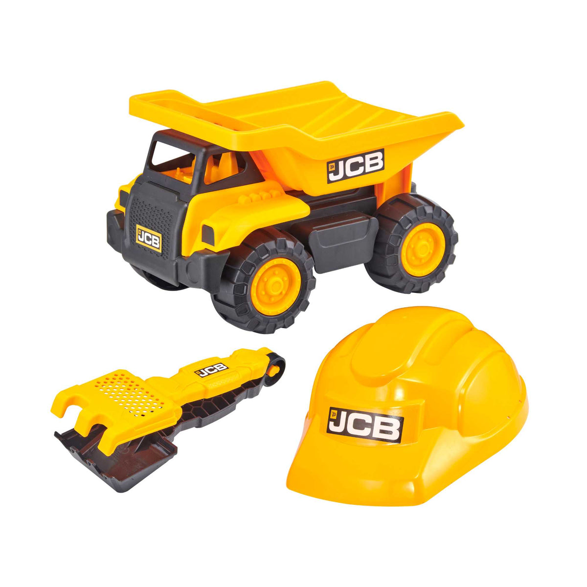 JCB 10&quot; Chunky Wheel Dump Truck Playset Construction Vehicles