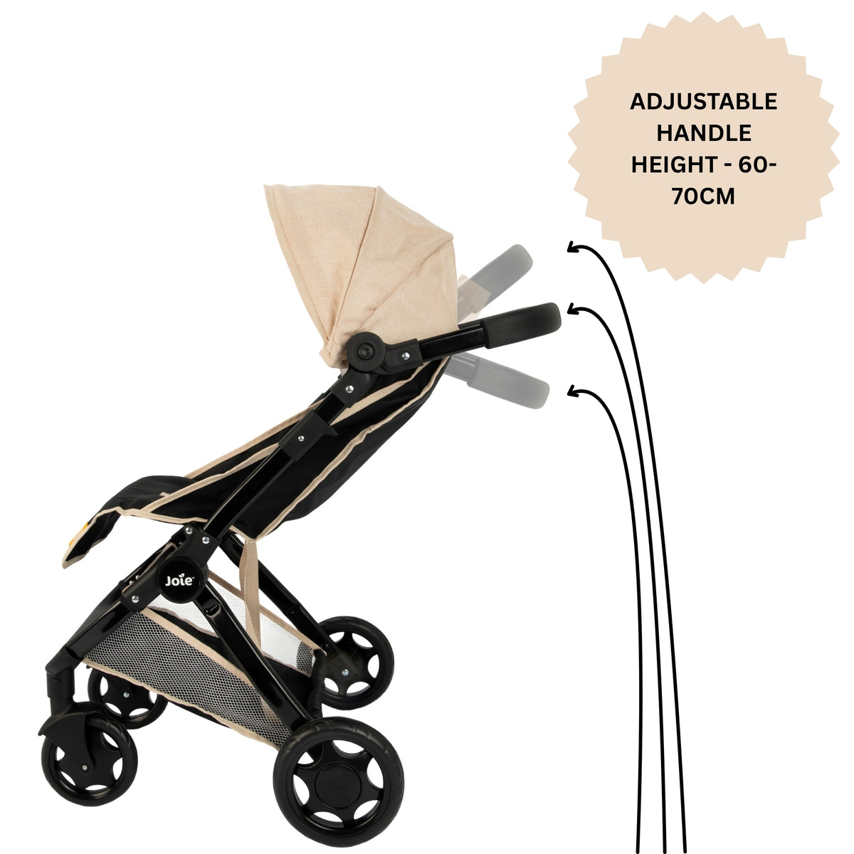 Joie Junior Pact Pram - Stone &amp; Black