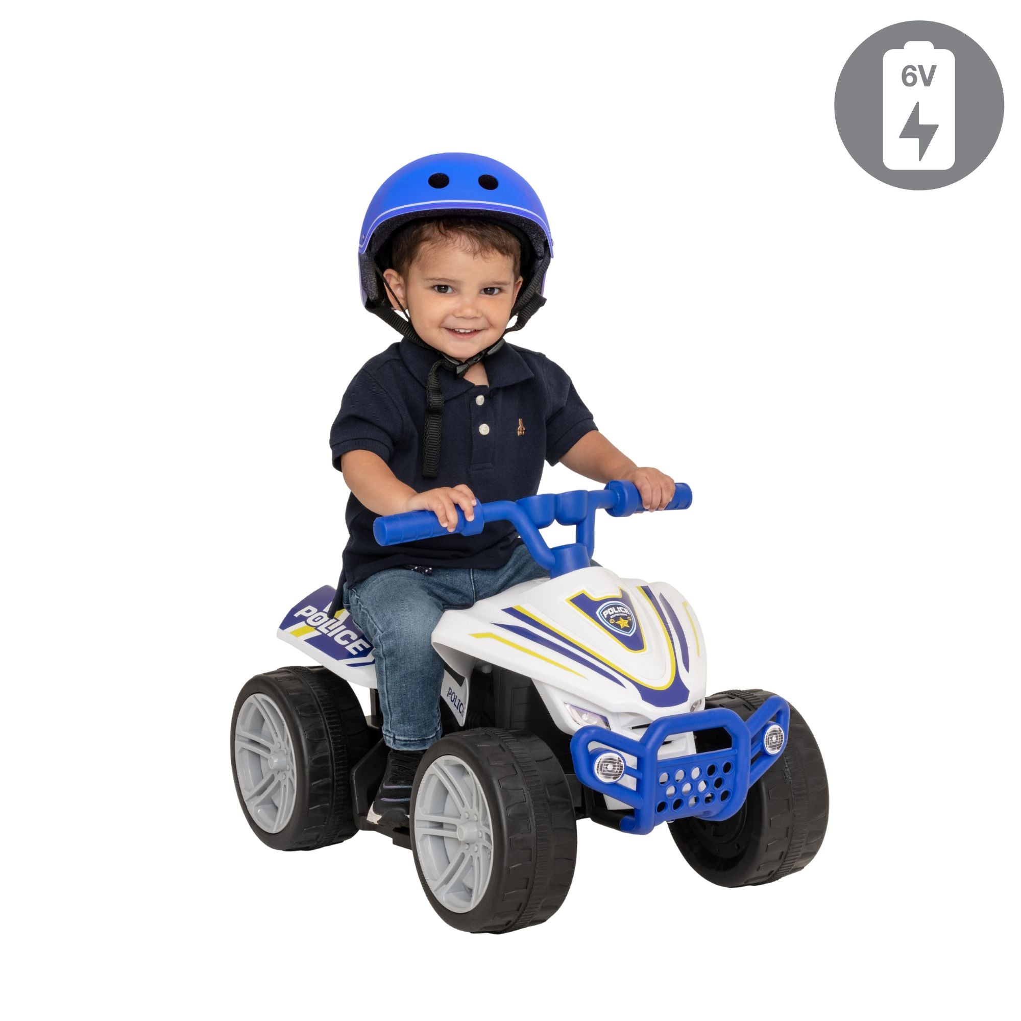 Evo 6V Kids Electric Ride On | Police Quad Bike