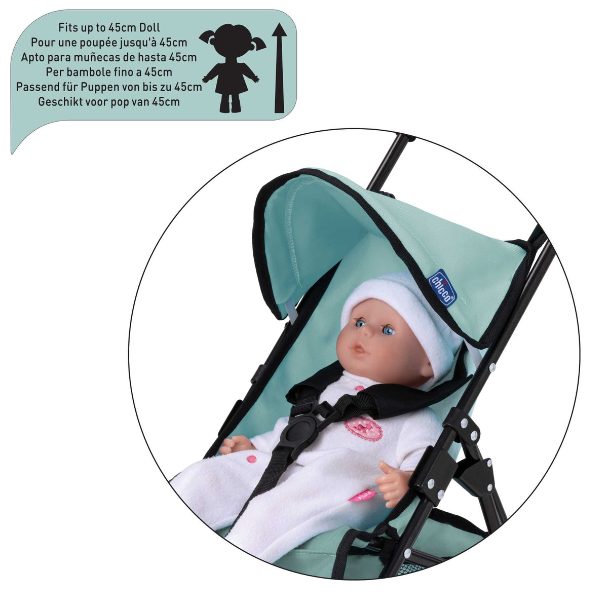 Chicco Echo Dolls Stroller - Lightweight, Durable, and Stylish Toy Stroller for Kids&#39; Playtime