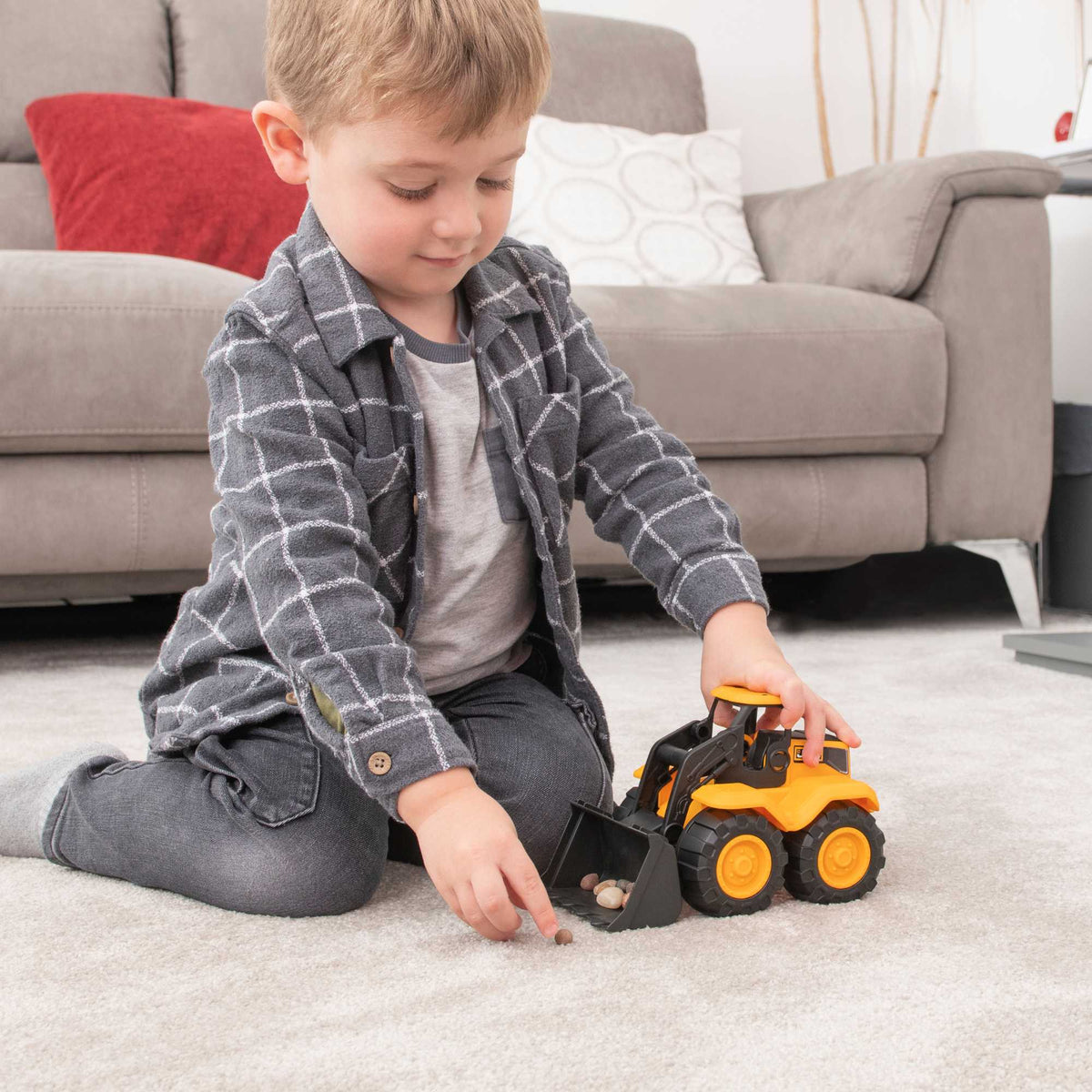 Teamsterz JCB 7&quot; Wheel Loader Construction Truck Construction Vehicles