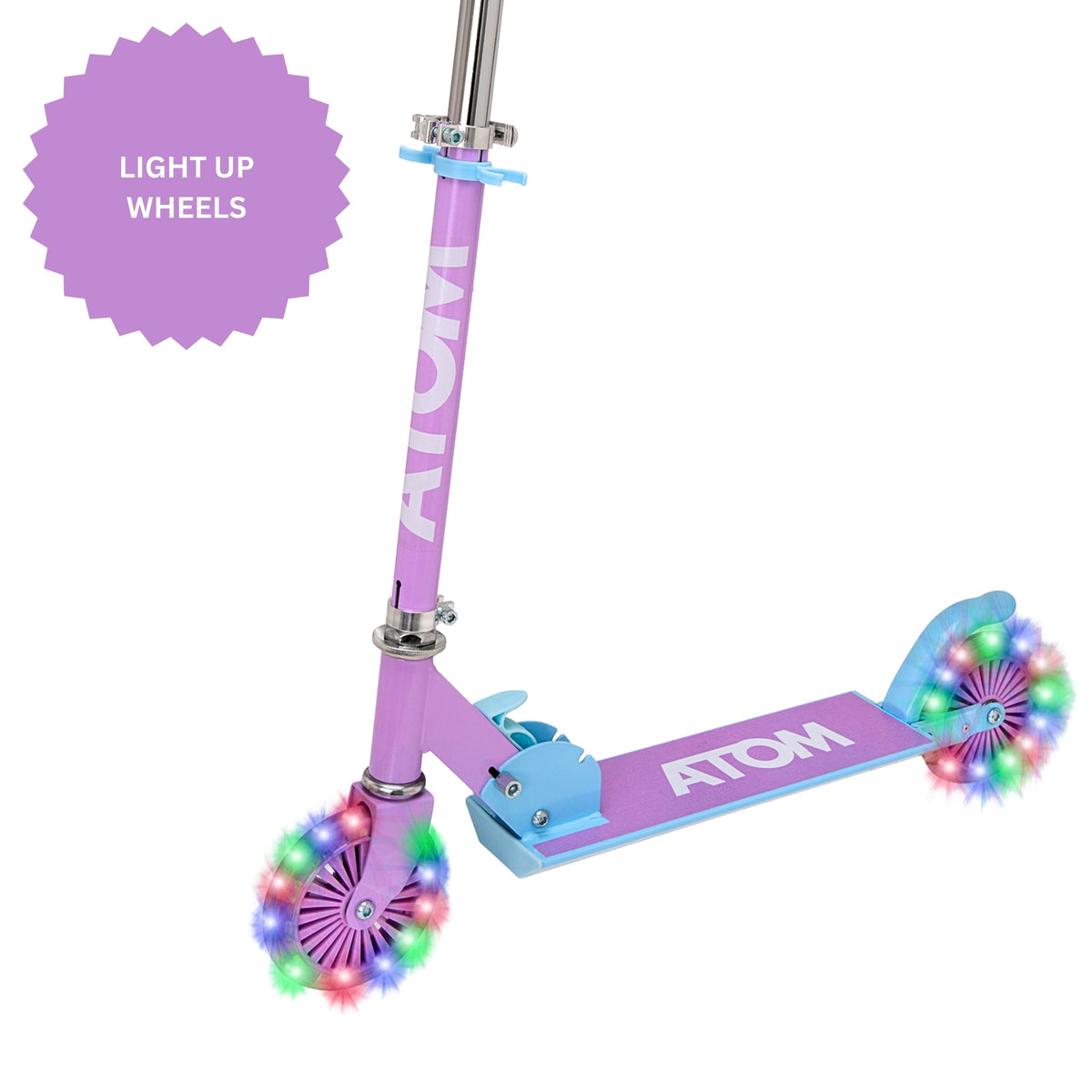 ATOM Light Up Inline Scooter - Lilac Scooters
