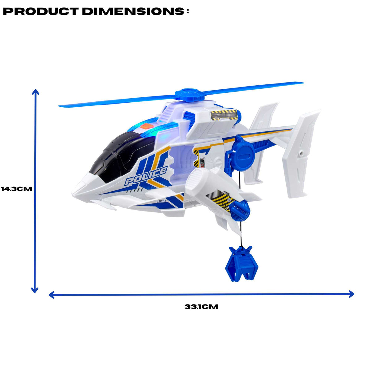 Teamsterz Mean Machine Lights &amp; Sounds Police Rescue Helicopter Helicopters &amp; Planes