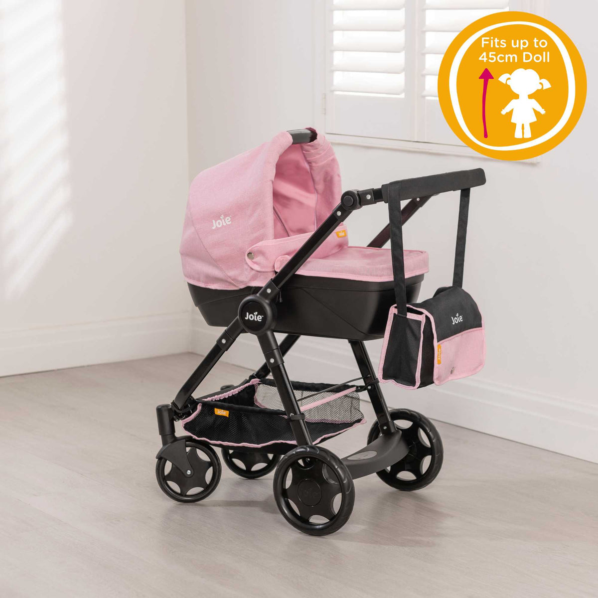Joie Mytrax Dolls Pram - Pink &amp; Black Prams
