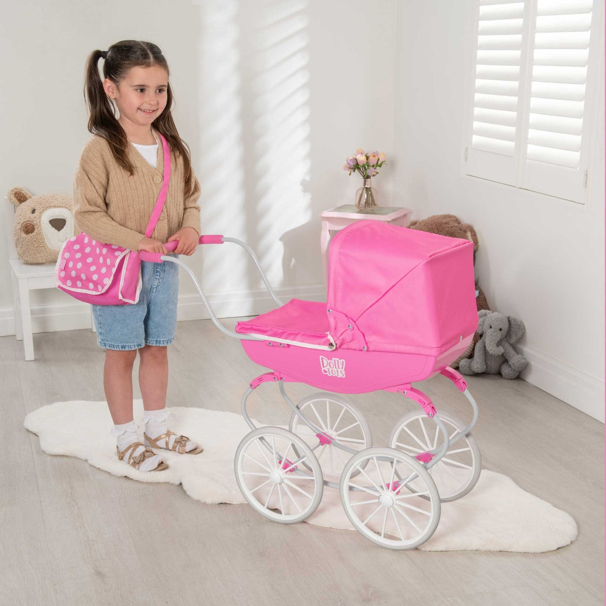 Dolly Tots Traditional Carriage Dolls Pram Prams