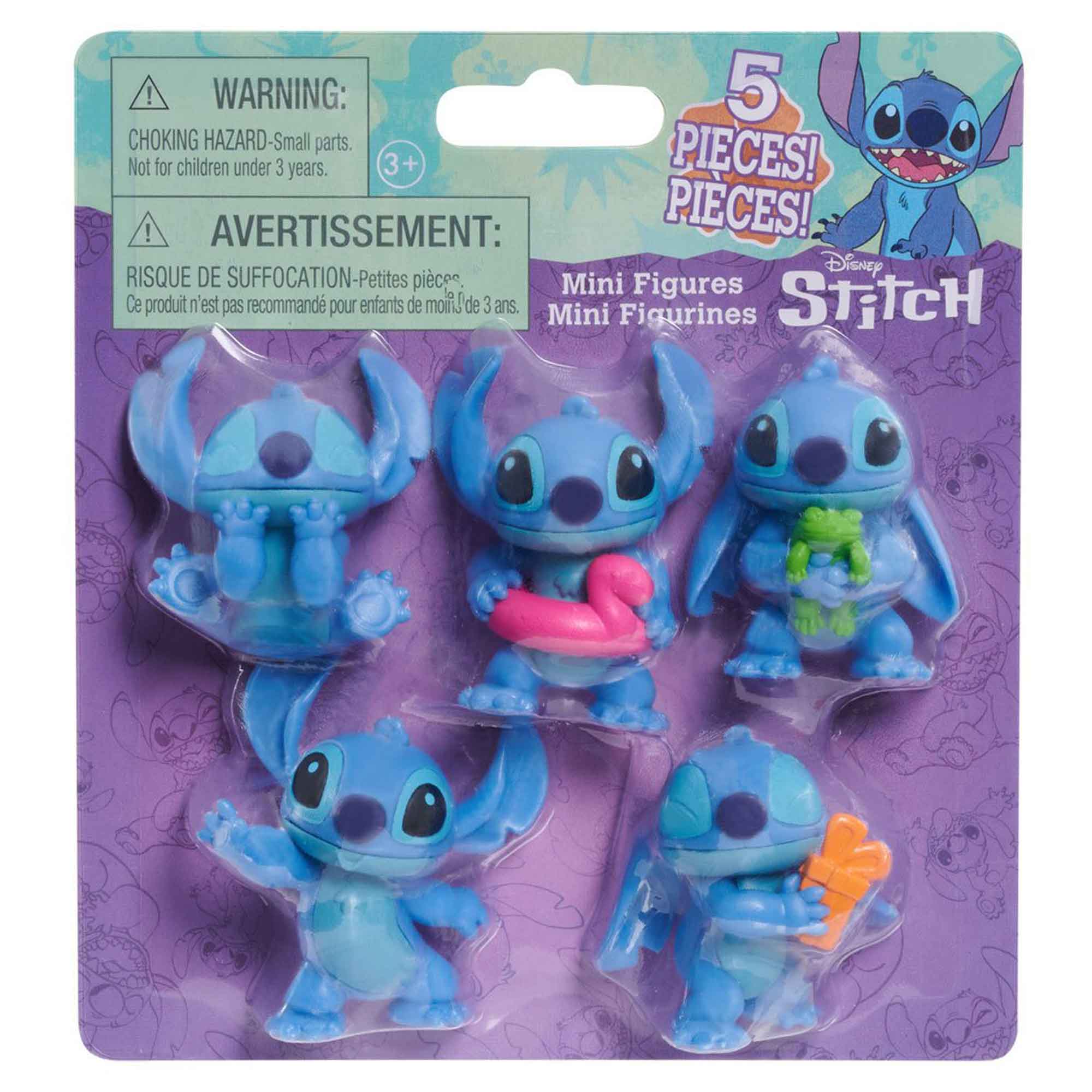 Disney Stitch 5 Pack Collectible 2.5" Figures