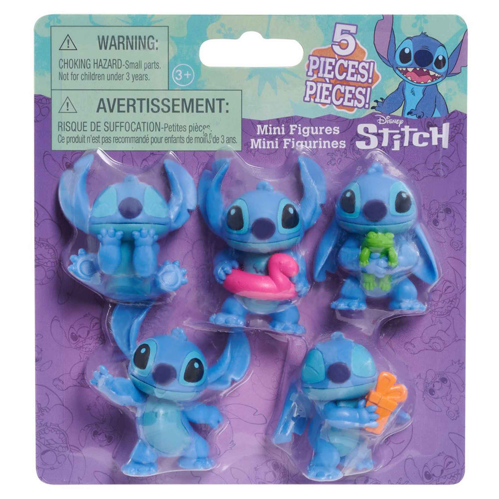 Disney Stitch Collectible 2.5" Figures - 5 Pack Play Figures