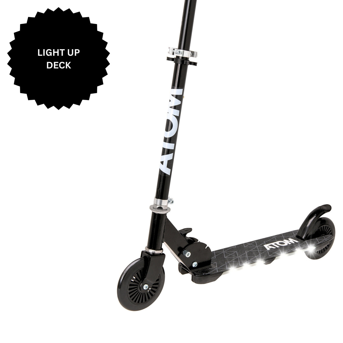 ATOM Light-Up Night Flash Scooter - Black Scooters