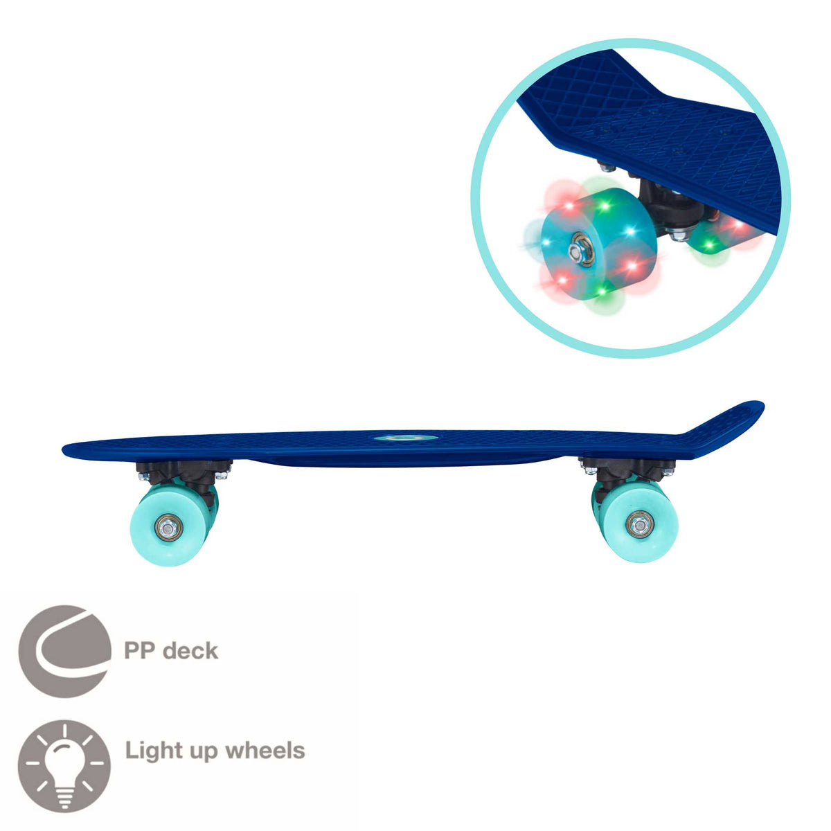 EVO 22&quot; Light Up Penny Board - Blue