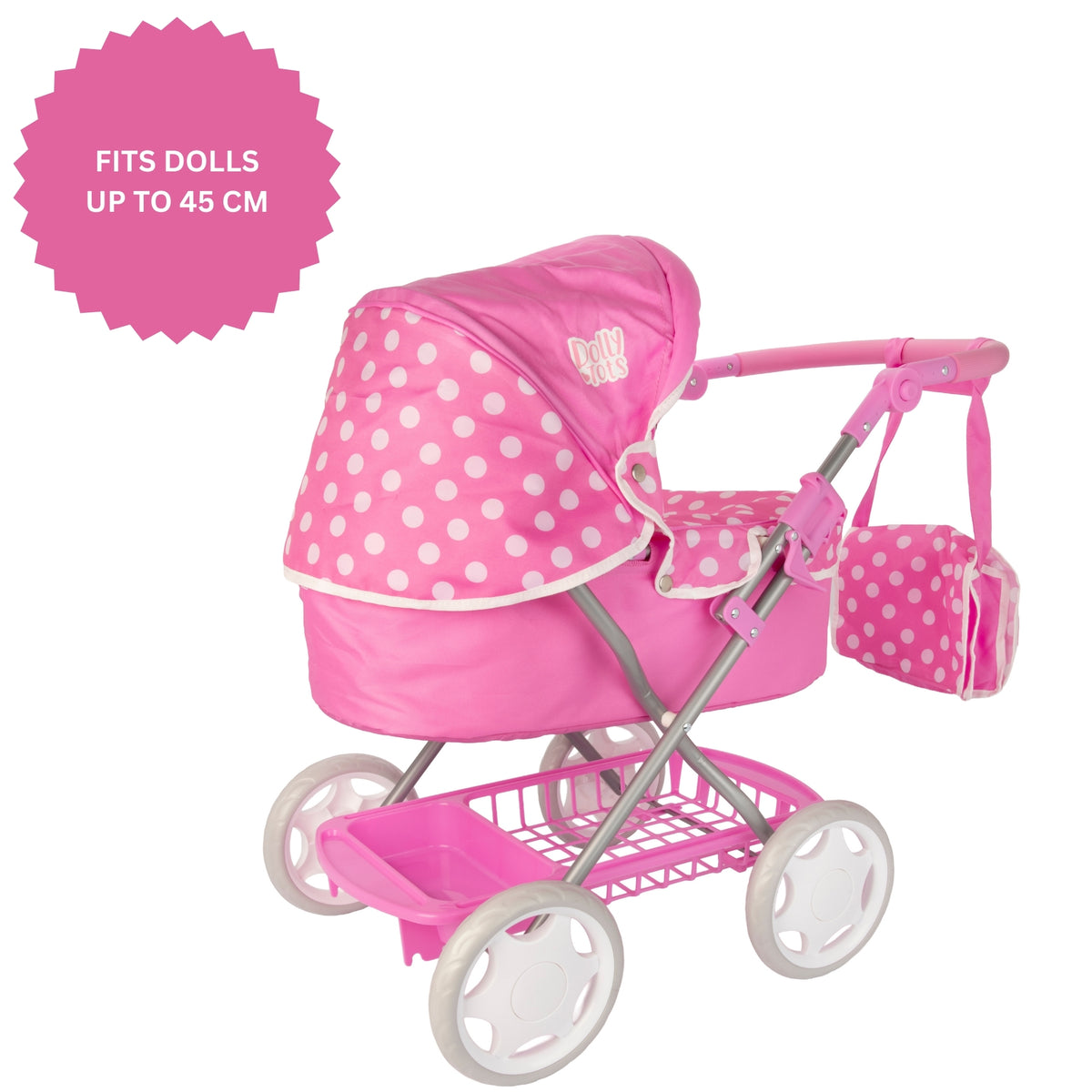 Dolly Tots Cherish Pram - Pink