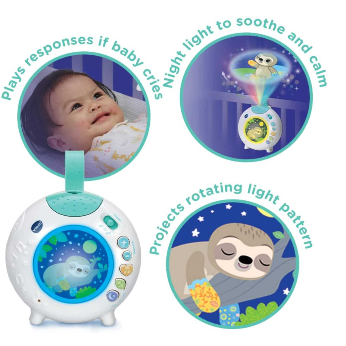 VTech Sleepy Sloth Cot Light Newborn &amp; Baby