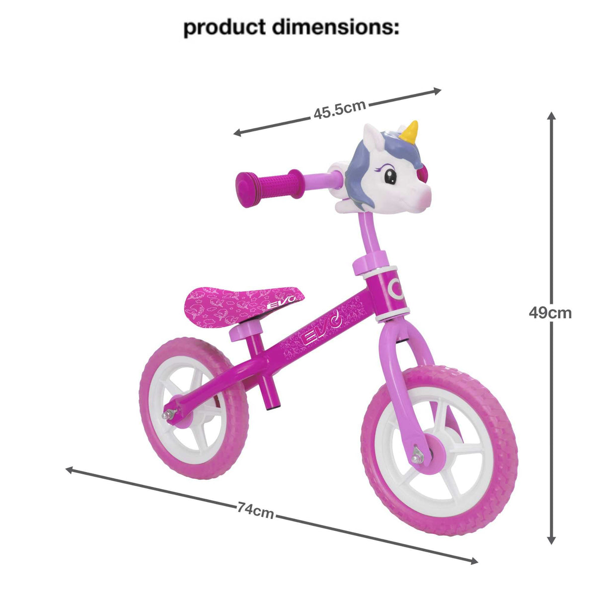 Child riding the EVO Balance Bike outdoors, showcasing the lightweight and durable design perfect for young learners to develop their balance and coordination skills