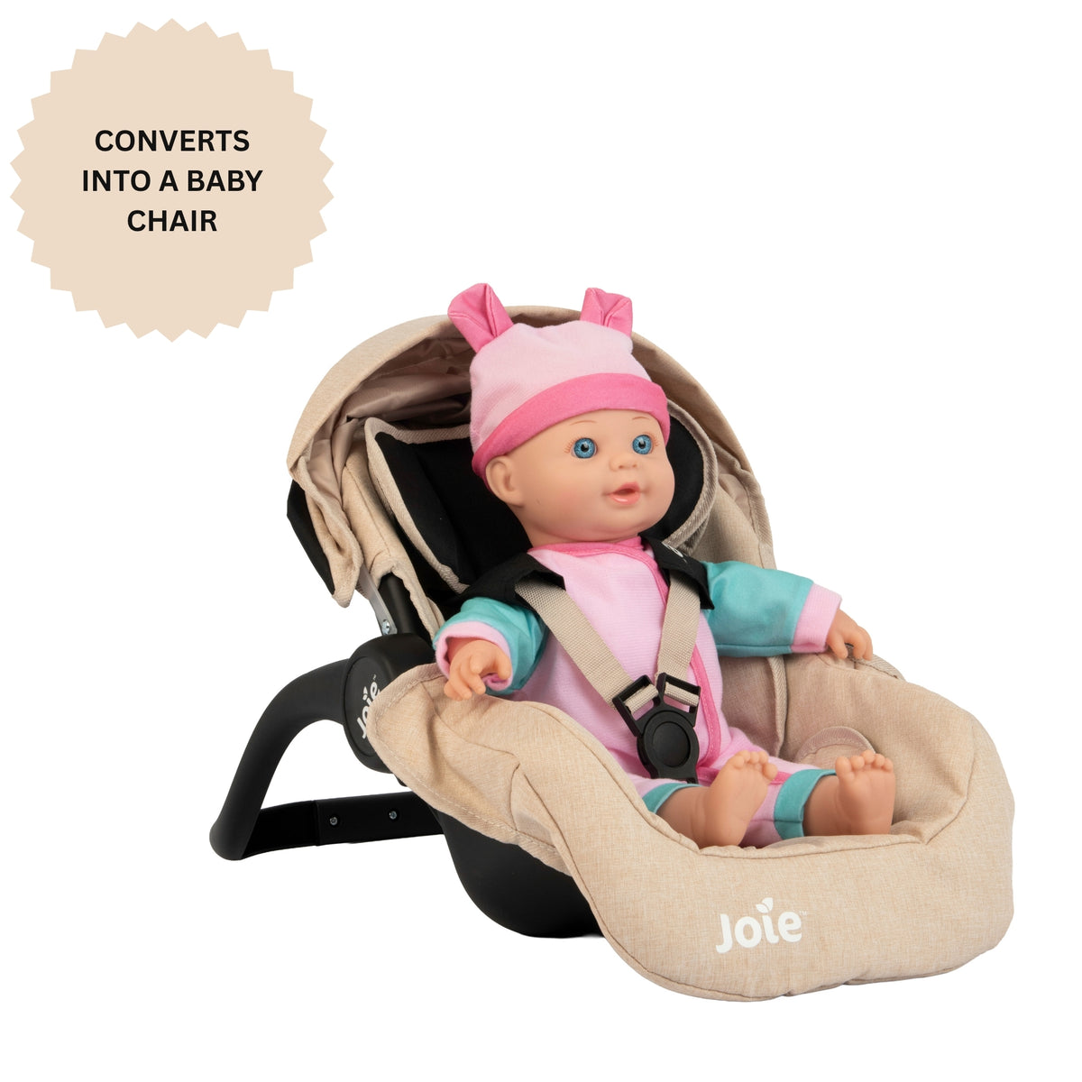 Joie I-Gemm Dolls Car Seat - Stone &amp; Black