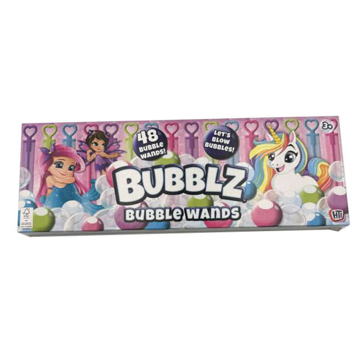 Bubblz 48 Pack of Bubble Wands: Includes Pastel bubble wands and bubble solution, perfect for outdoor play, parties, and group activities, designed for children and safe for all ages.