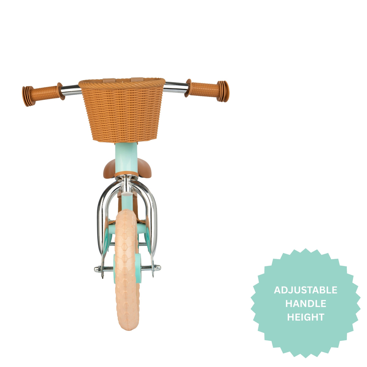 ATOM 10&quot; Glider Bike With Basket - Mint Green Balance Bike