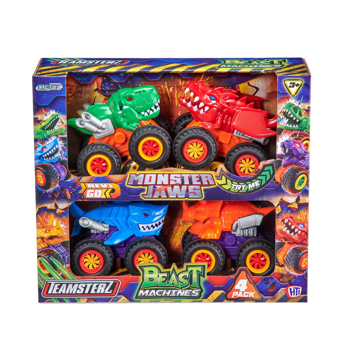 Teamsterz Monster Jaws 4 Pack Cars &amp; Transporters