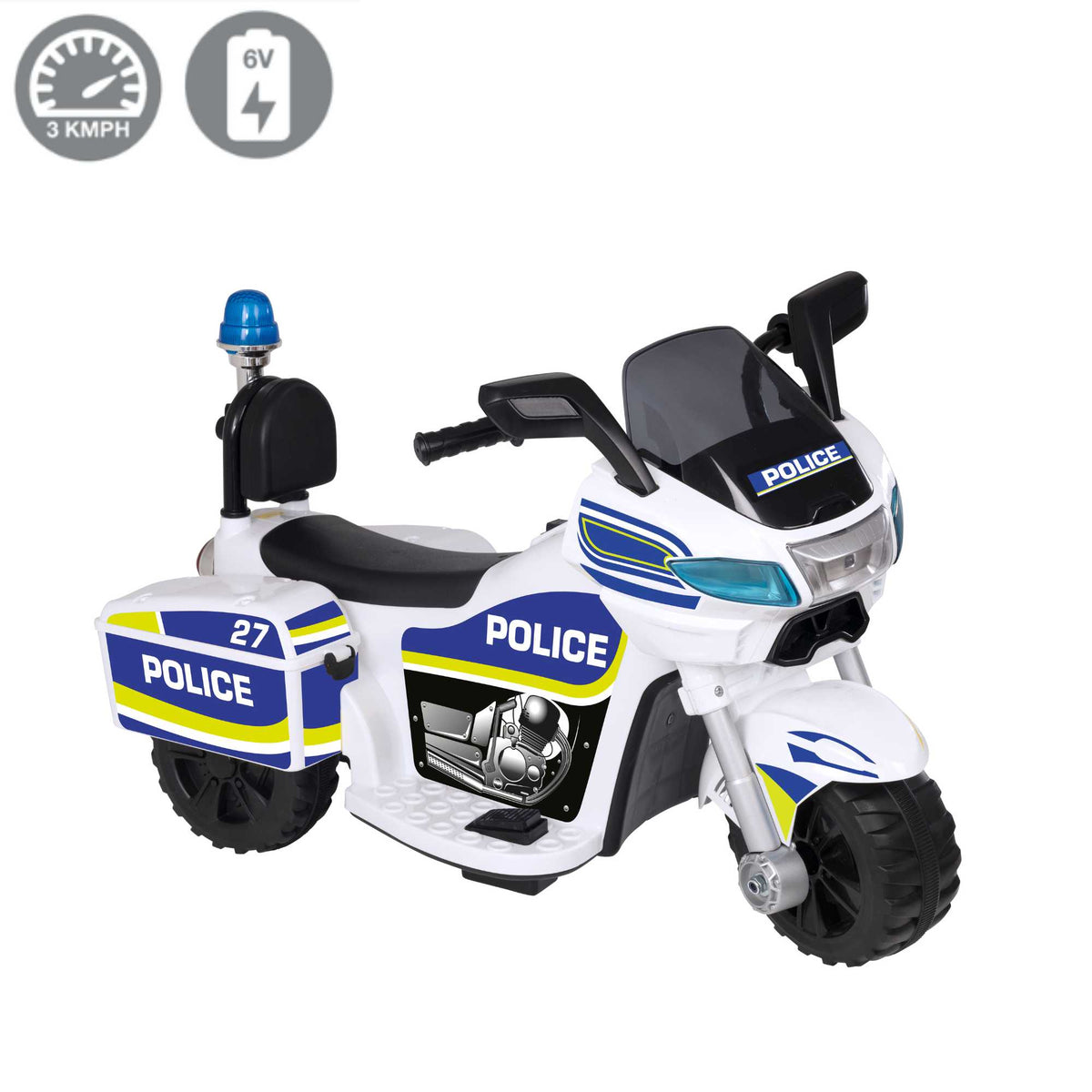 EVO 6v Kids Electric Ride-On Police Bike Electric Riding Vehicles