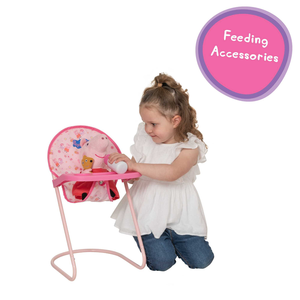 Peppa Pig Nursery Bundle - 7 Piece Playset Dolls Accessories