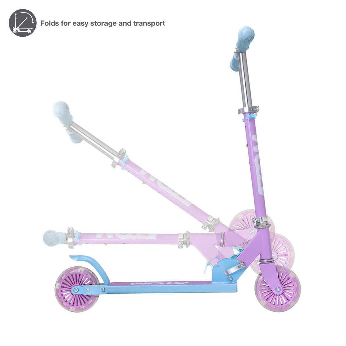 Inline Scooter, Childrens Scooter, Two-Wheeled Scooter, Light-Up Scooter, Kids Scooter