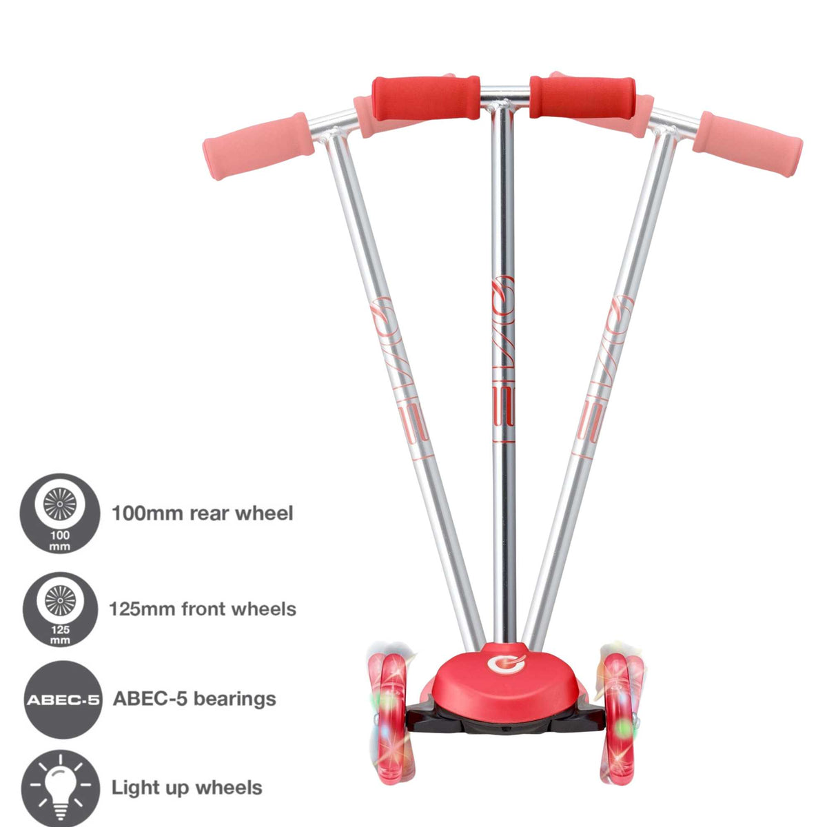 EVO Light-Up Move &#39;N&#39; Groove Childrens Scooters - Red