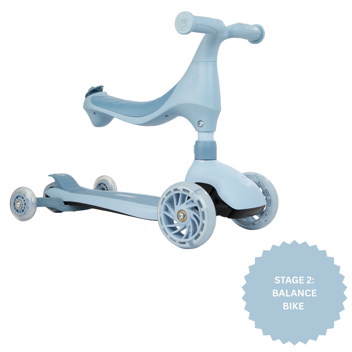 ATOM 4-in-1 Evolve Children Scooter Ride-On - Blue Scooters