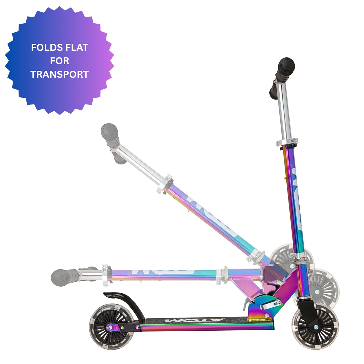 ATOM Light Up Inline Scooter - Neochrome Scooters
