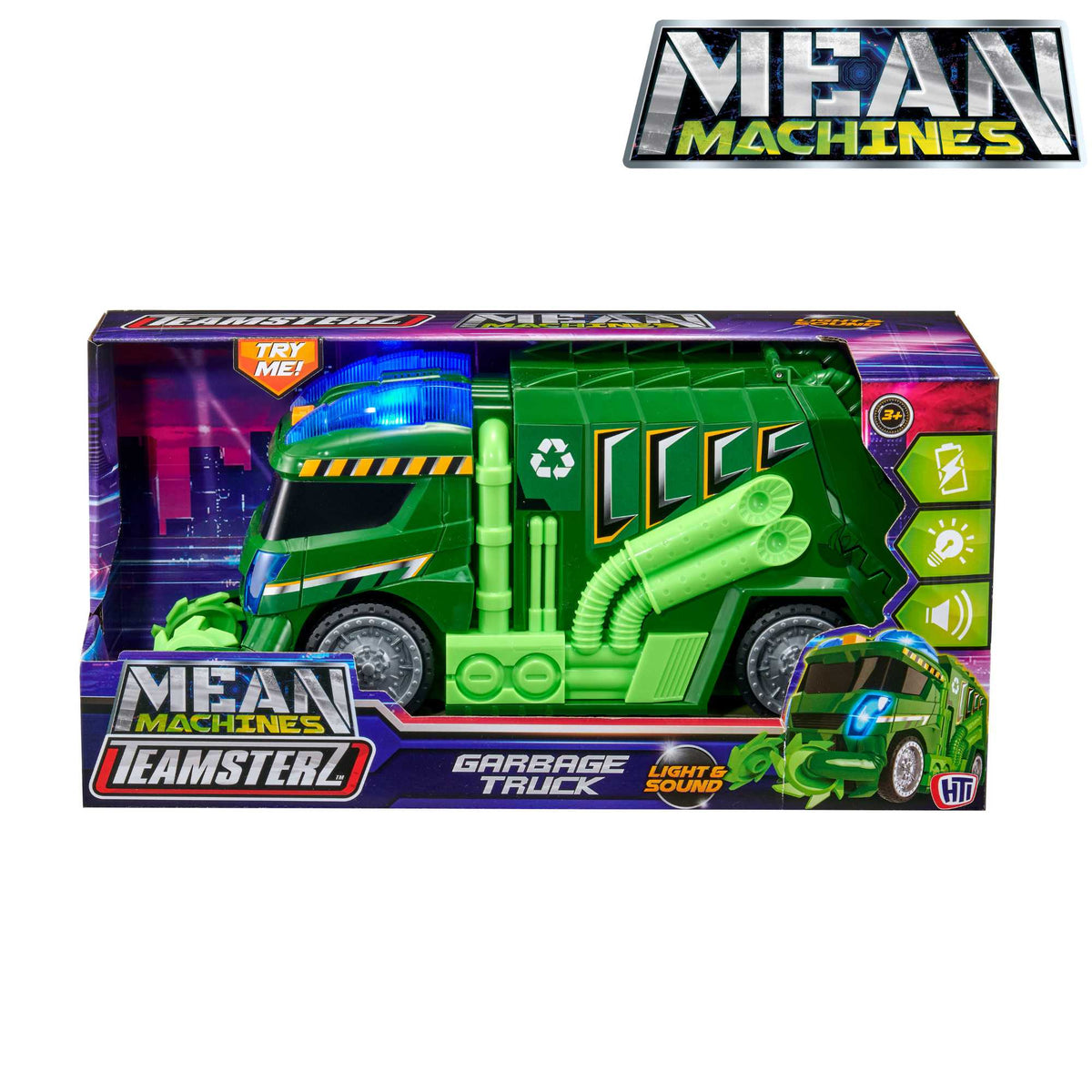 Teamsterz Lights &amp; Sound Mean Machine Garbage Truck Cars &amp; Transporters