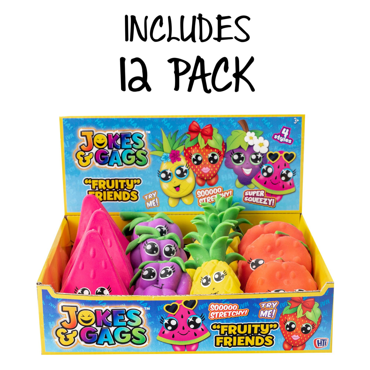 Fruity Friends Assorted Fidget Toys | 12 Pack Fidget Toy Bumper Party Pack