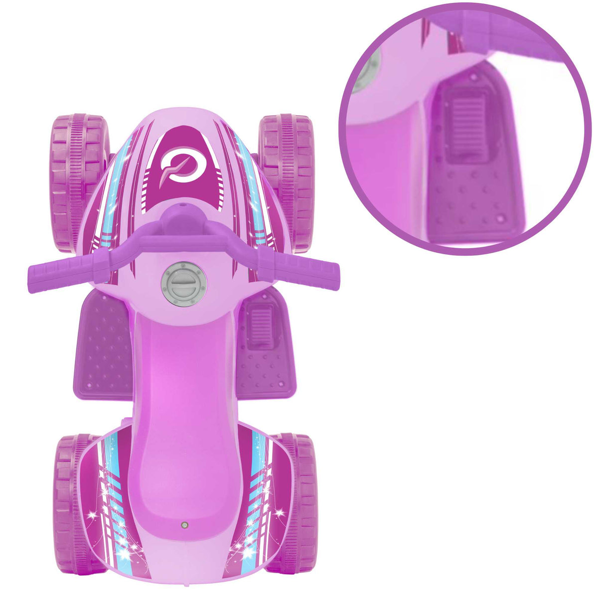 Evo 6V Kids Electric Ride On | Pink Shimmer Mini Quad