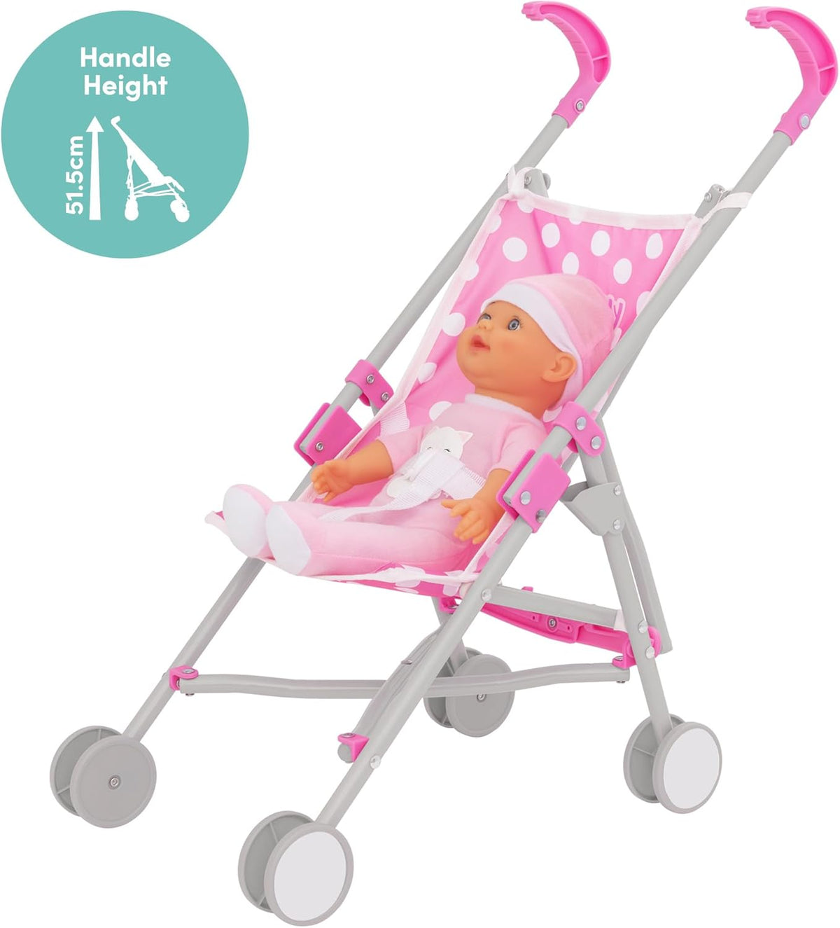 Dolly Tots Dolls Stroller - Includes Doll